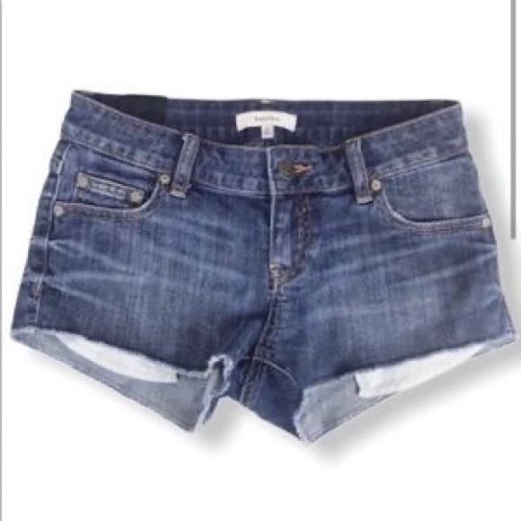 ARITZIA TALULA DENIM JEAN CUT OFF Y2K LOW RISE BEACH SHORTS 24 Low Rise Micro - Picture 8 of 8